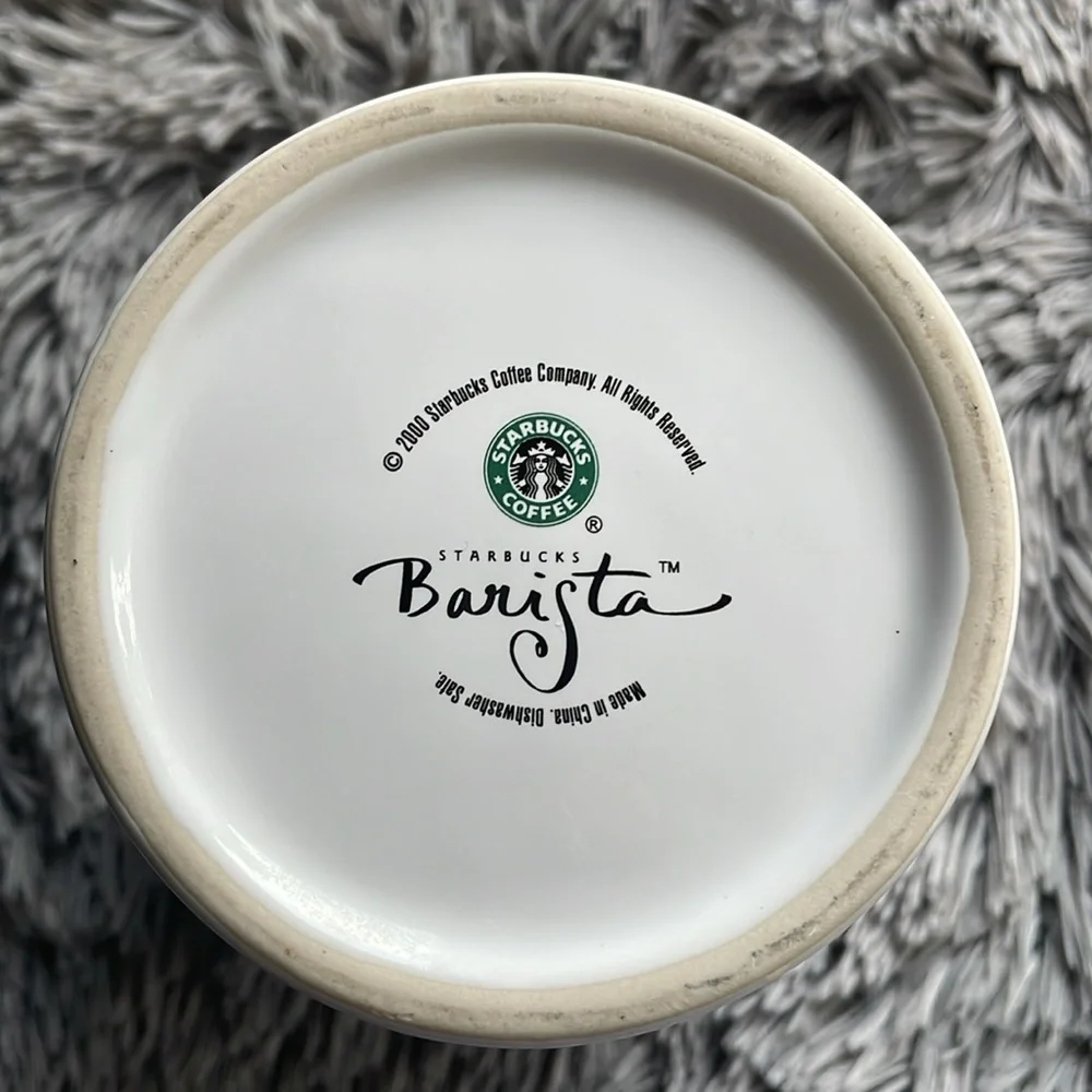 Vintage 2000 Starbucks White Ceramic Container